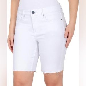 Brand New White Mid-rise Seven7 Bermuda Shorts